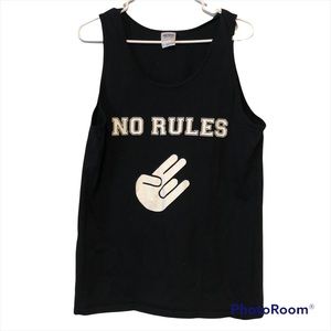 funny the shocker graphic tee tank top Size Medium, black